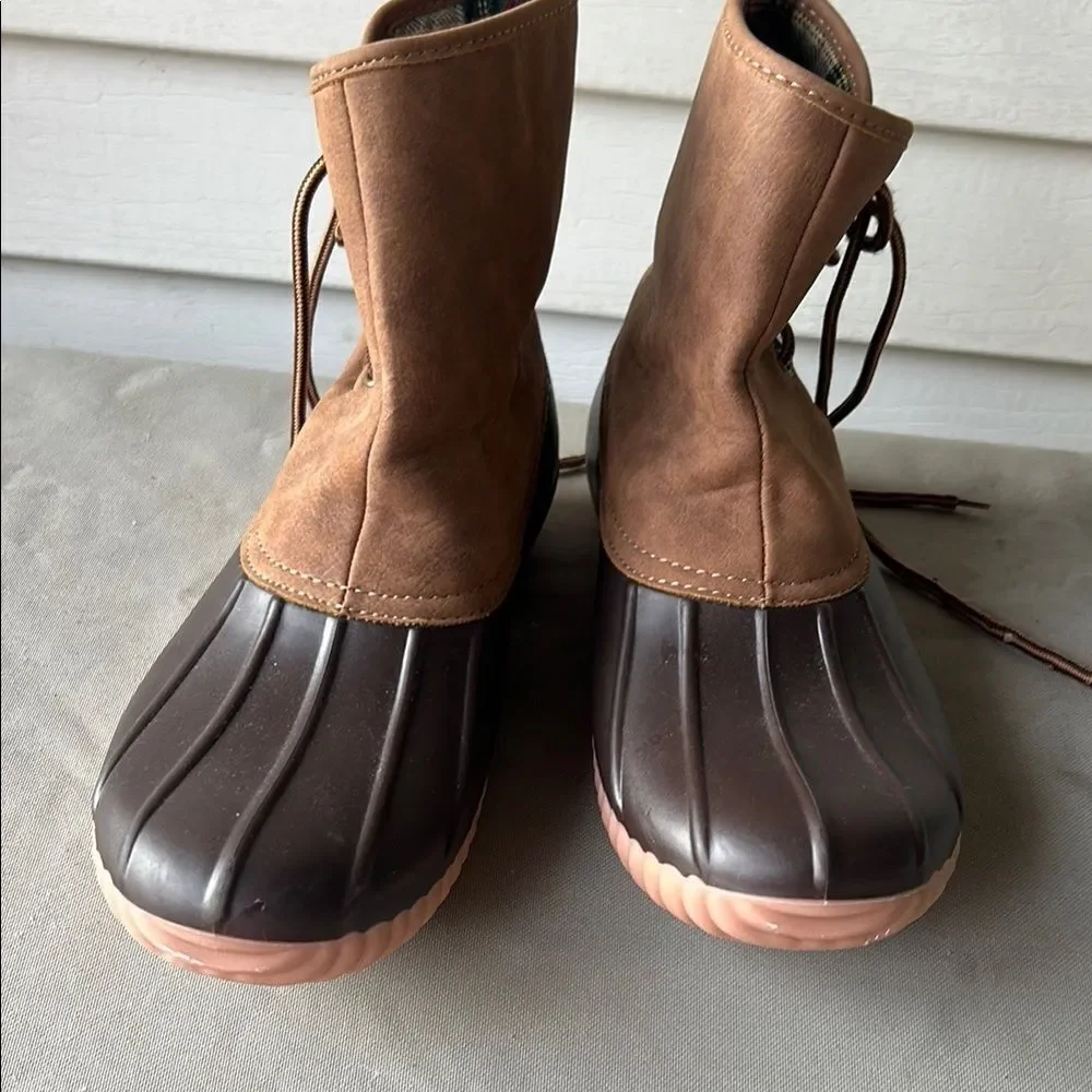 Women's Brown & Tan Winter Boots - Picture 4 of 6